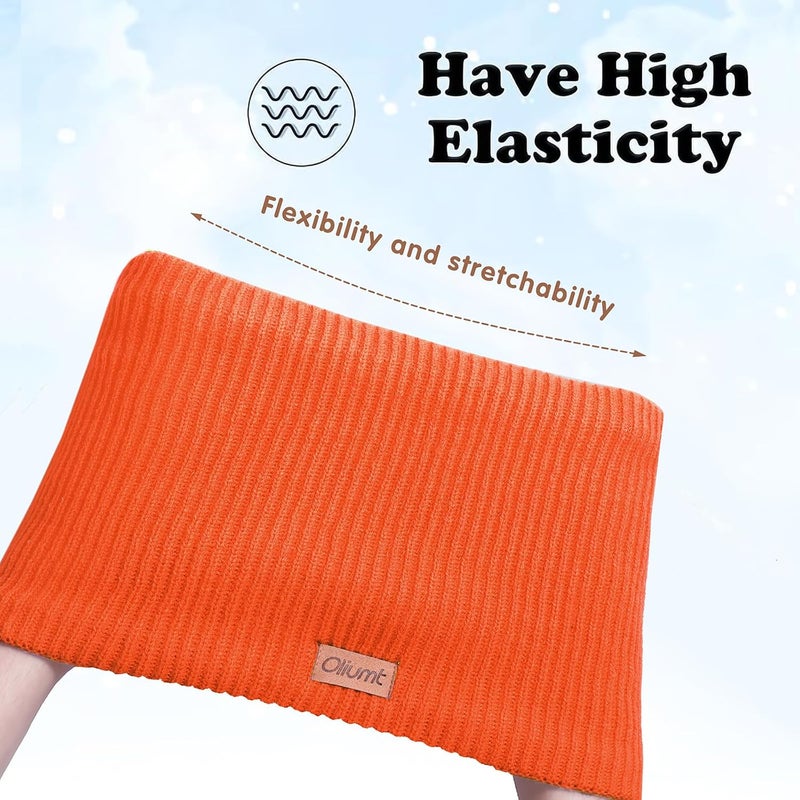 Oliumt Kids Neck Warmer Winter Neck Gaiters Knitted Infinity Scarf for Boys Girls Fleece Lined Ski Mask for Cold Weather - Image 4